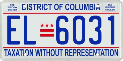DC license plate EL6031
