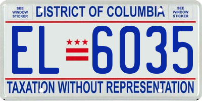 DC license plate EL6035