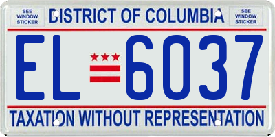 DC license plate EL6037