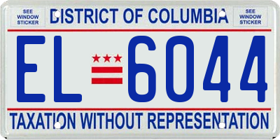 DC license plate EL6044