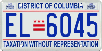 DC license plate EL6045