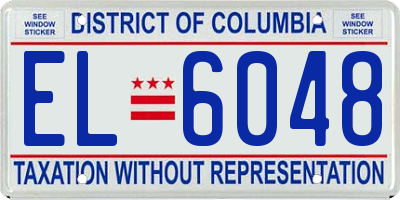 DC license plate EL6048