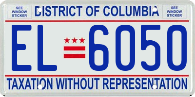 DC license plate EL6050