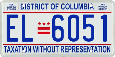 DC license plate EL6051