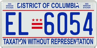 DC license plate EL6054