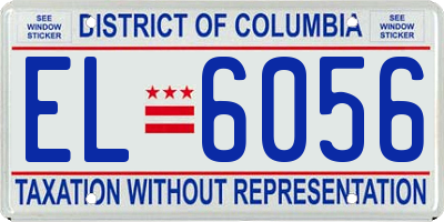 DC license plate EL6056