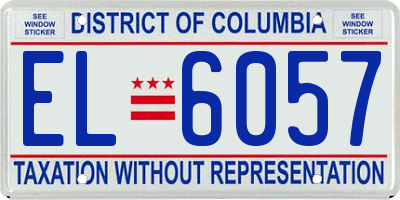 DC license plate EL6057