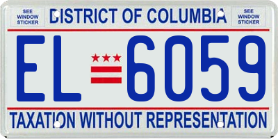 DC license plate EL6059