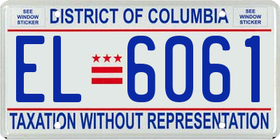 DC license plate EL6061