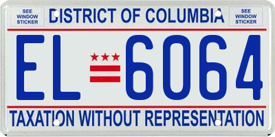 DC license plate EL6064