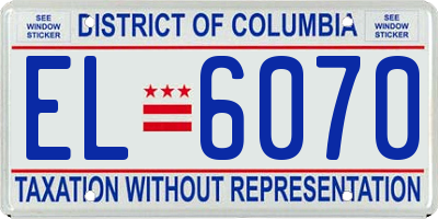 DC license plate EL6070