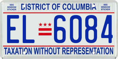 DC license plate EL6084