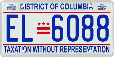 DC license plate EL6088