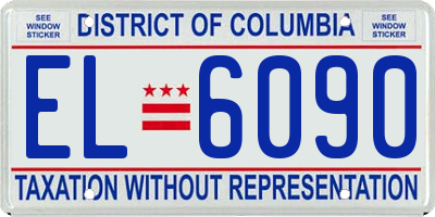 DC license plate EL6090