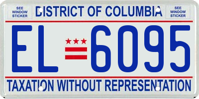DC license plate EL6095
