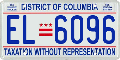 DC license plate EL6096