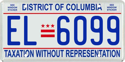 DC license plate EL6099