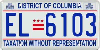 DC license plate EL6103