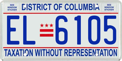 DC license plate EL6105