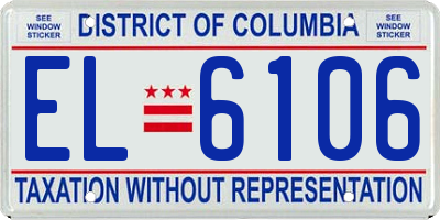 DC license plate EL6106