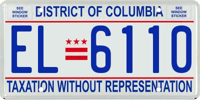 DC license plate EL6110