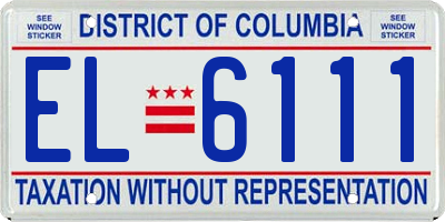 DC license plate EL6111