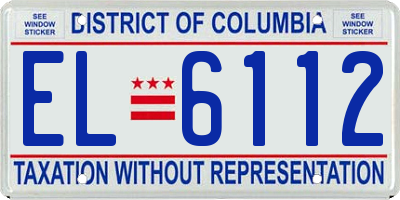 DC license plate EL6112