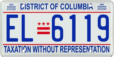 DC license plate EL6119