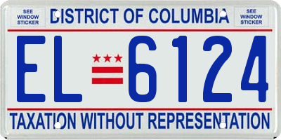 DC license plate EL6124