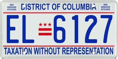 DC license plate EL6127
