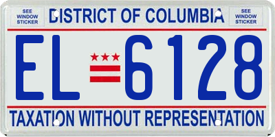 DC license plate EL6128