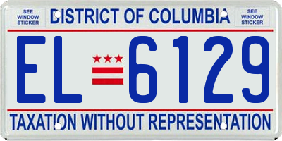 DC license plate EL6129