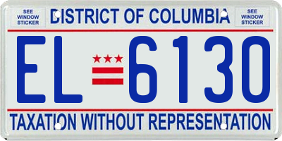 DC license plate EL6130
