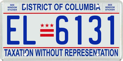 DC license plate EL6131