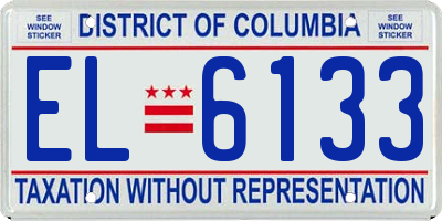DC license plate EL6133