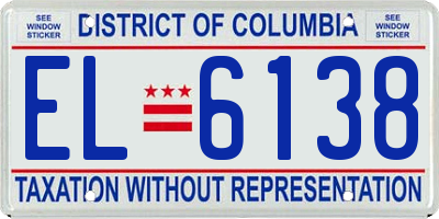 DC license plate EL6138