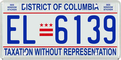 DC license plate EL6139