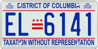 DC license plate EL6141