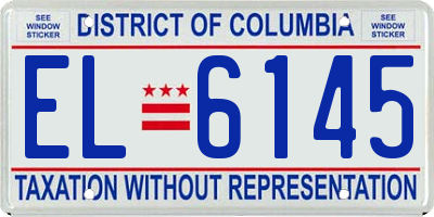 DC license plate EL6145