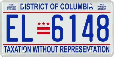 DC license plate EL6148