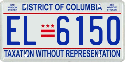DC license plate EL6150