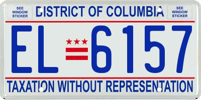 DC license plate EL6157