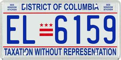 DC license plate EL6159