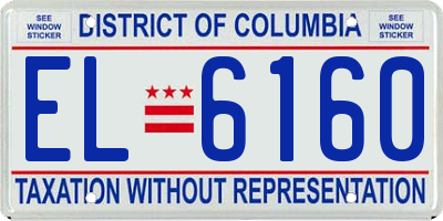 DC license plate EL6160
