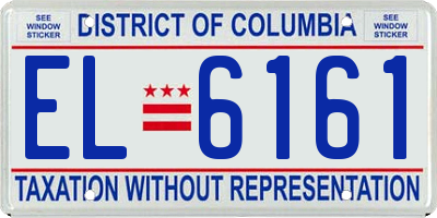 DC license plate EL6161