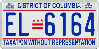 DC license plate EL6164