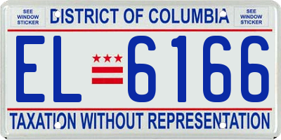 DC license plate EL6166