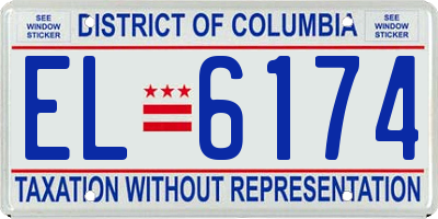 DC license plate EL6174