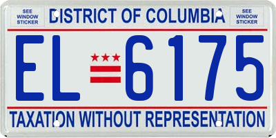 DC license plate EL6175