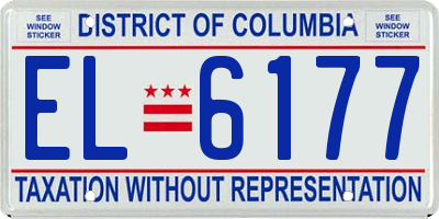 DC license plate EL6177